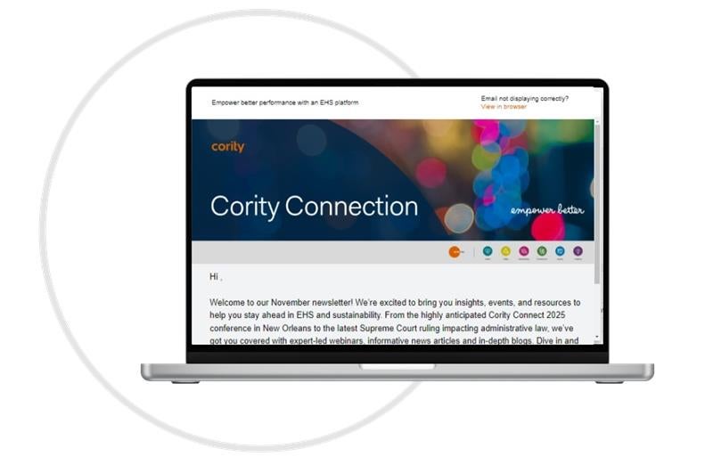 Cority Email Newsletter Subscription